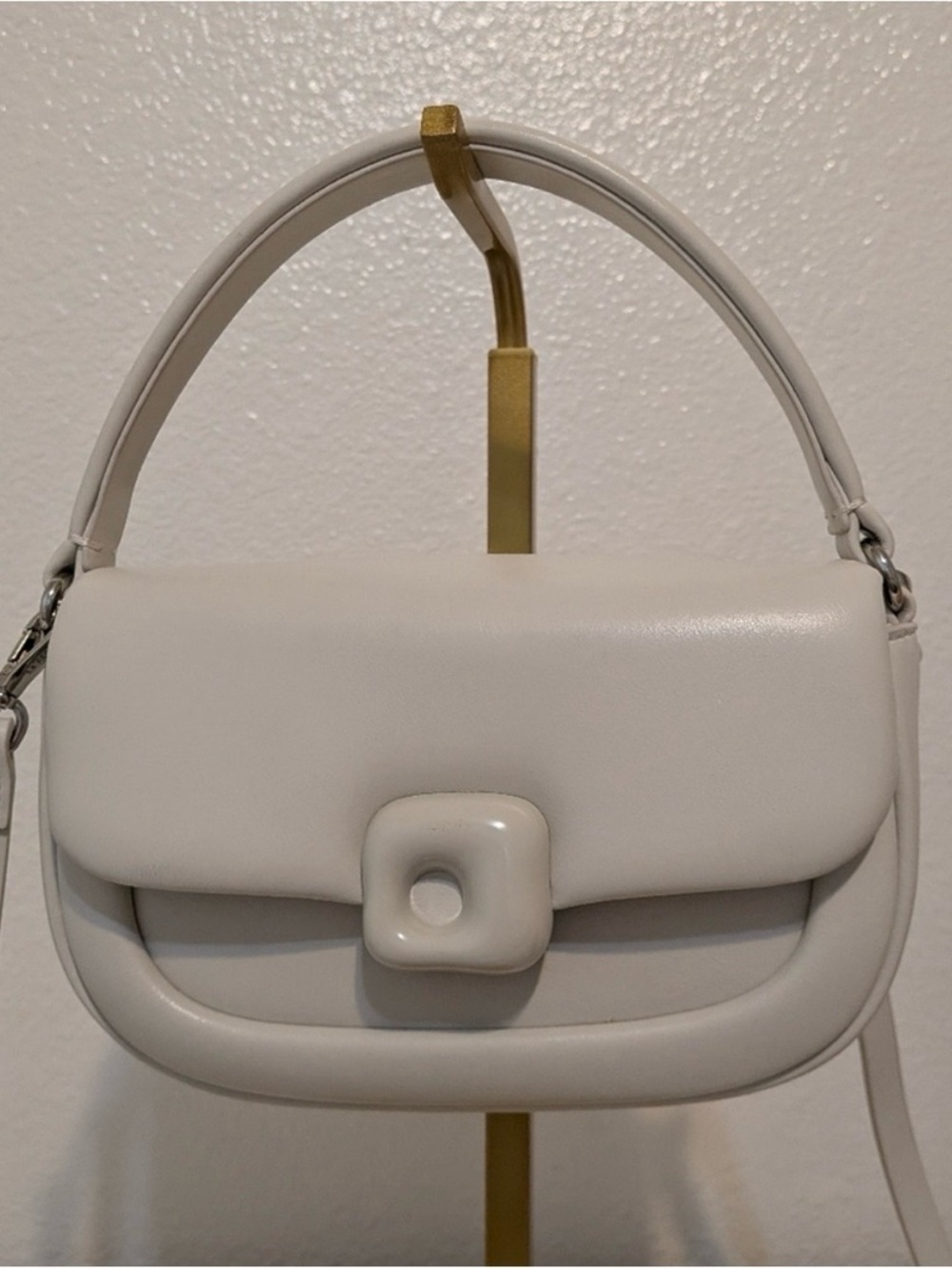 La Festin Leather cream cloud small shoulder to Crossbody bag - Picture 7 of 12